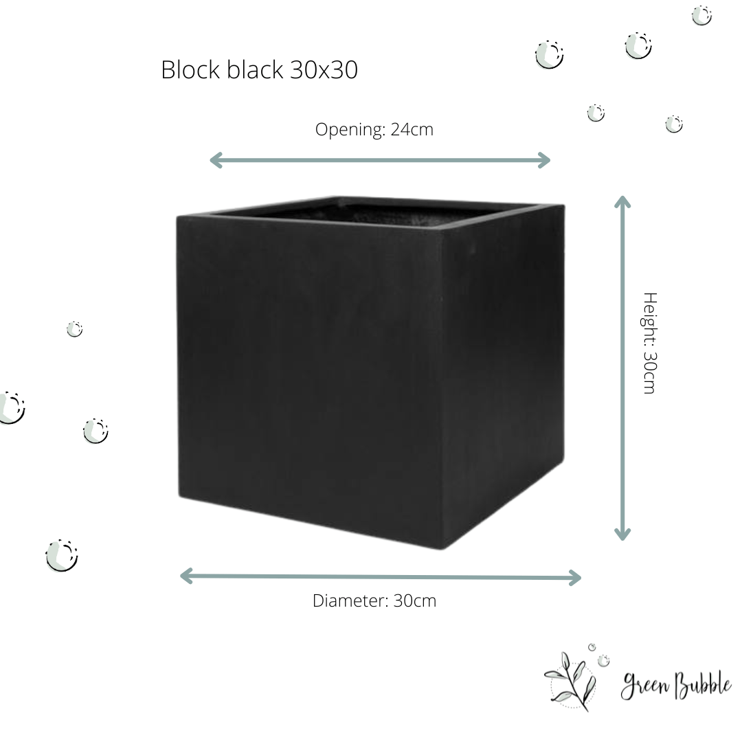 30x30 plant pot Pot Block black | Order online