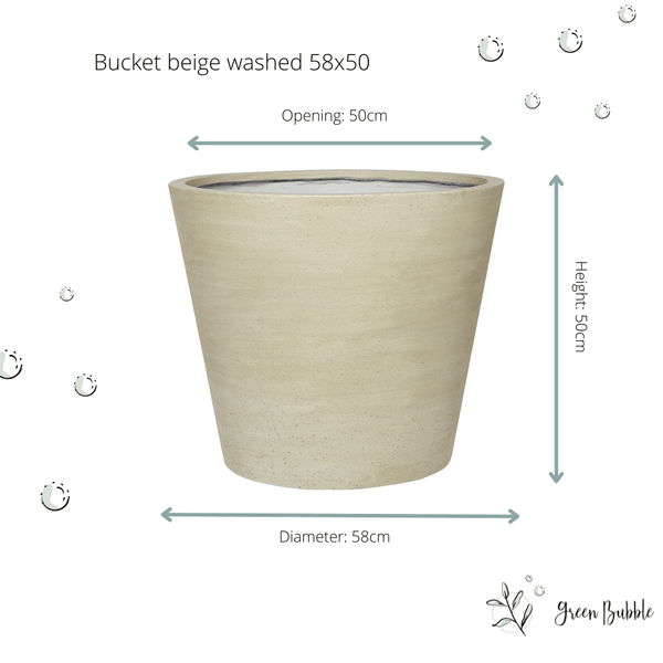 Pot Bucket Beige Washed