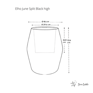 Pot Elho June Split Zwart