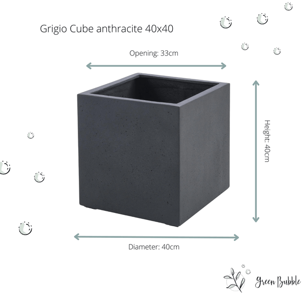 Pot Grigio Cube Antraciet