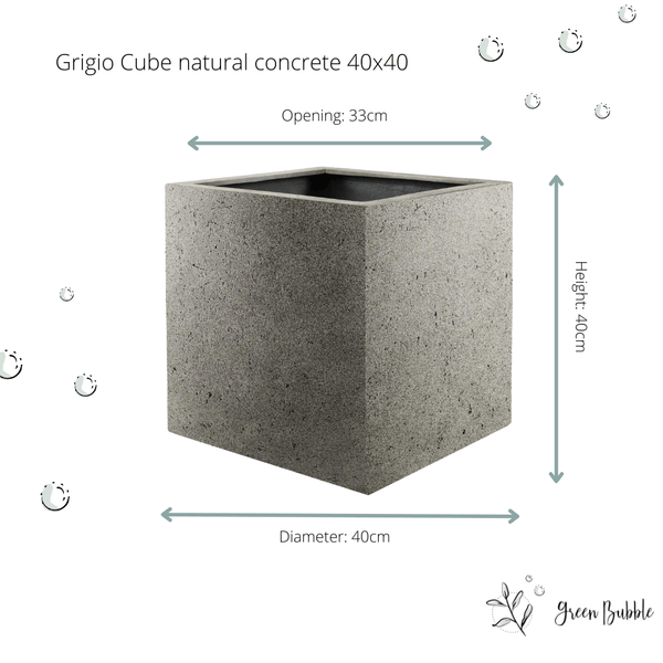 Pot Grigio Cube Natural concrete