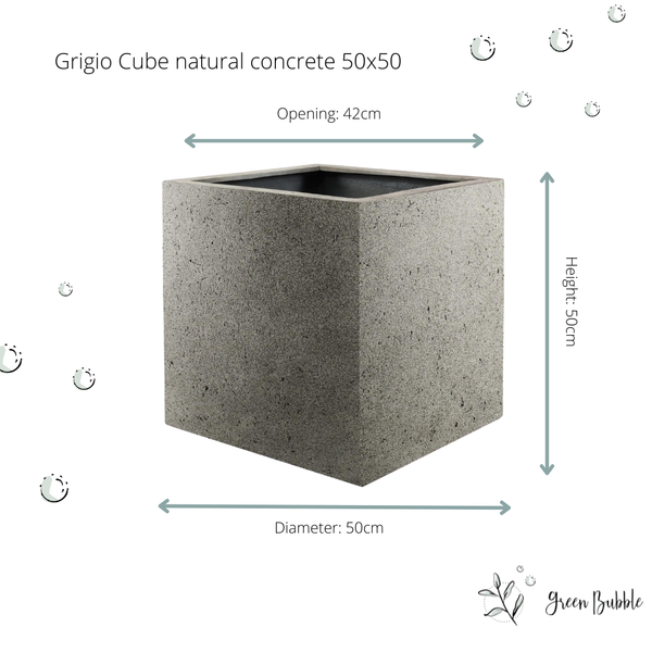 Pot Grigio Cube Natural concrete 