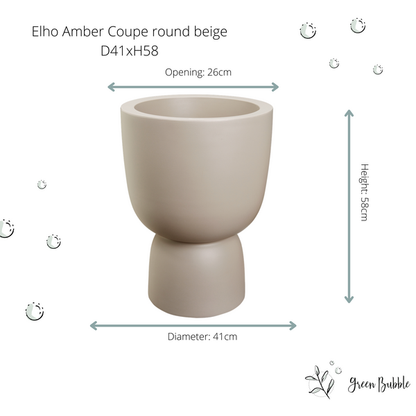 Topf Elho Amber Coupe Round Beige