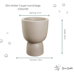 Pot Elho Amber Coupe Round Beige