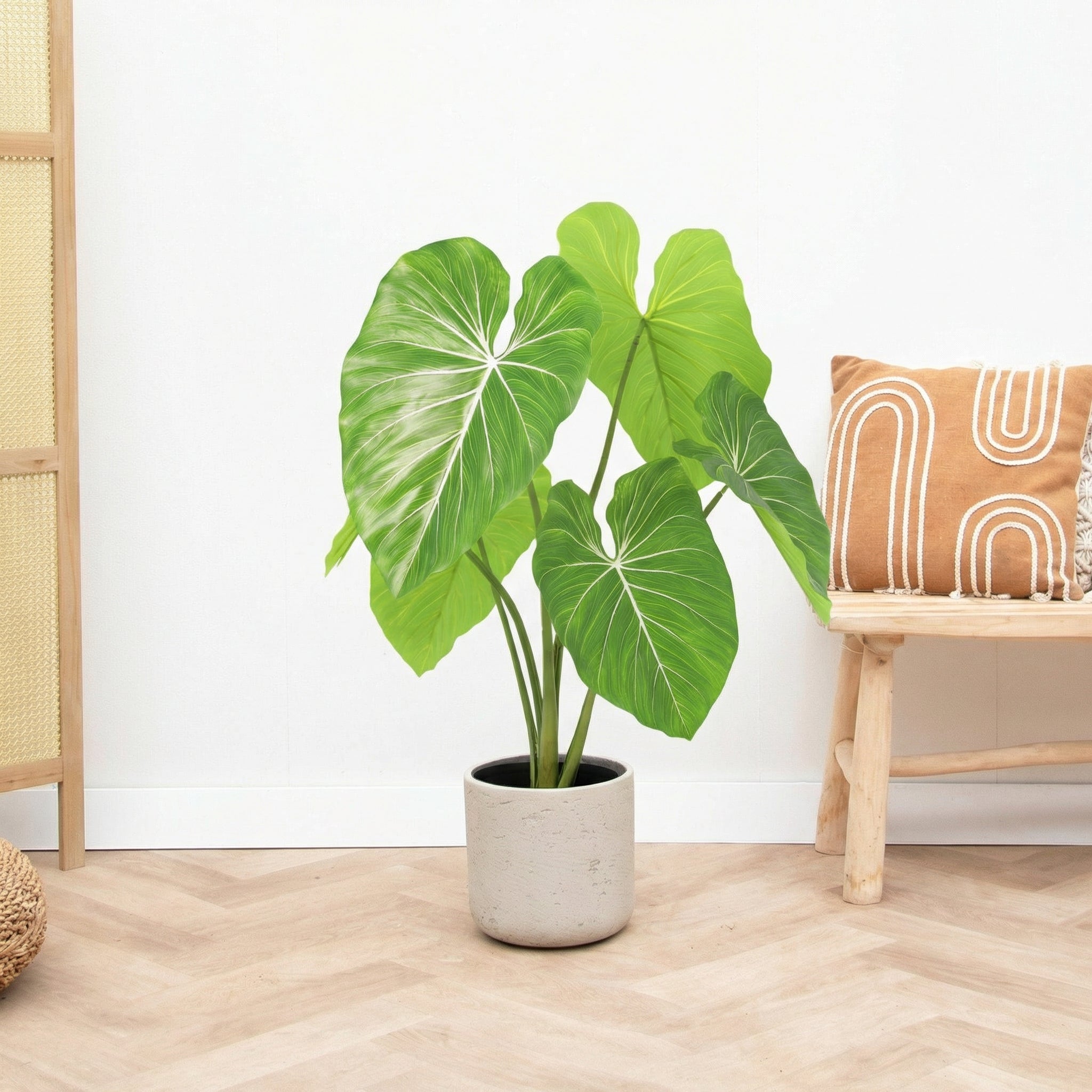 artificial two toned green philodendron Artificial Philodendron - 100 cm