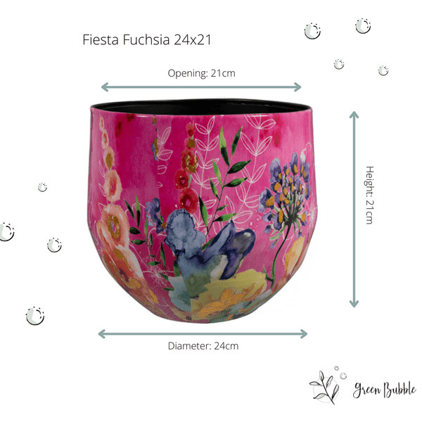 Designed by Lammie pot Fiesta Fuchsia