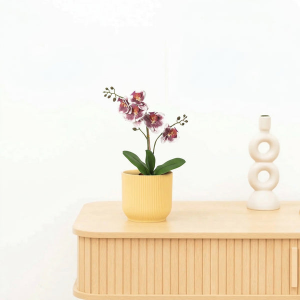Kunst Phalaenopsis orchid violet white - 41cm