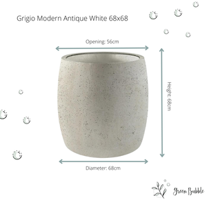 Pot Grigio Modern Antique White