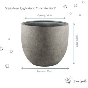 Pot grigio new egg natural concrete