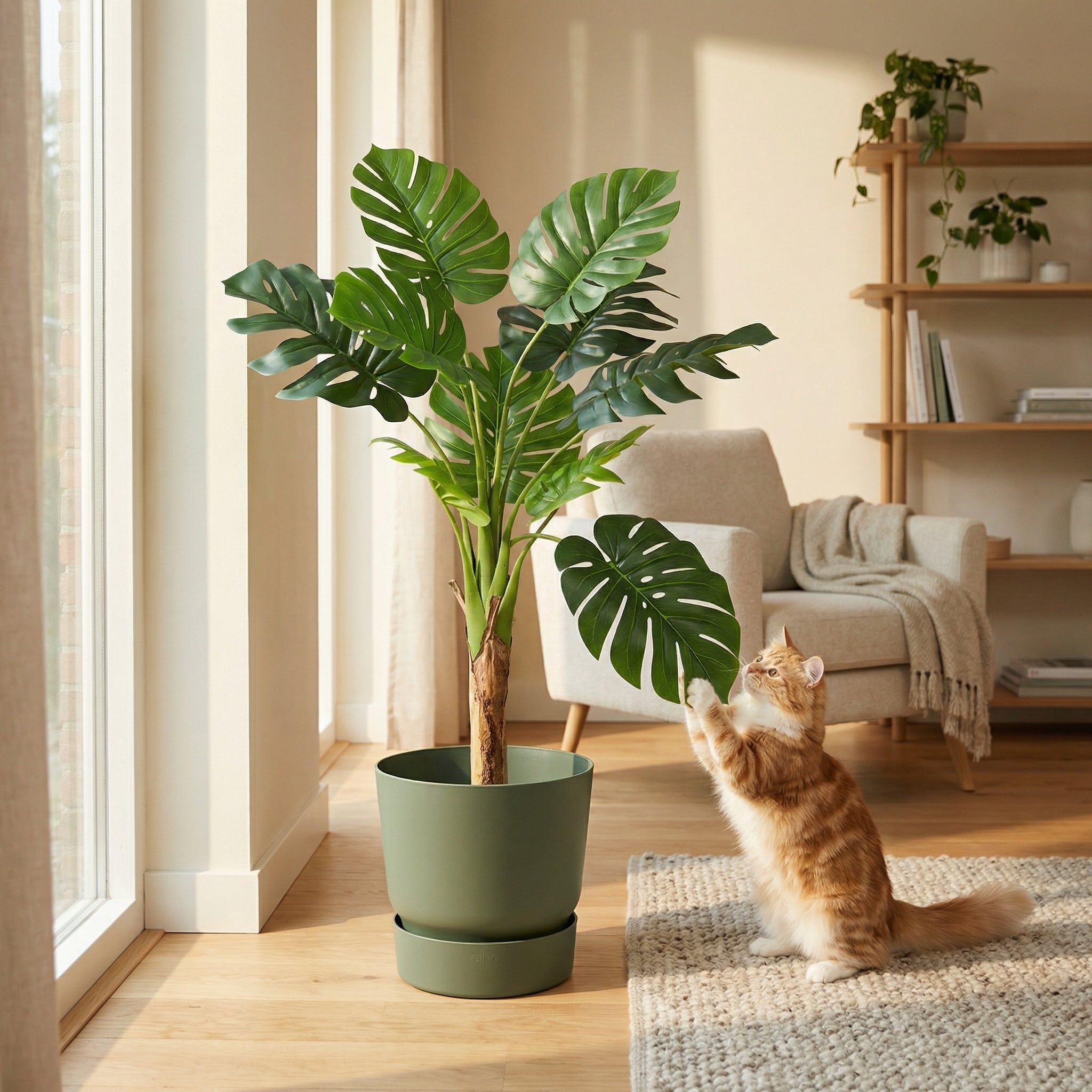 monstera deliciosa pet Artificial Monstera Deliciosa - 120 cm