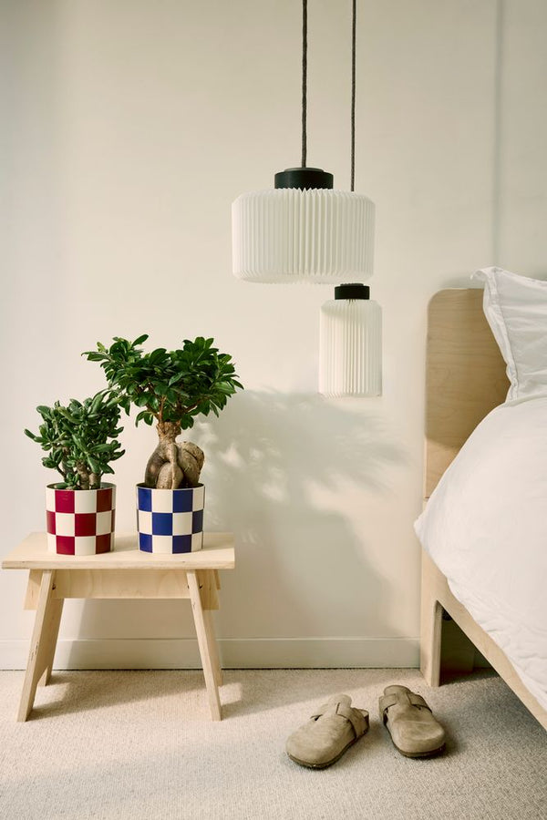 Maceta Elho Blocks & Stripes burdeos