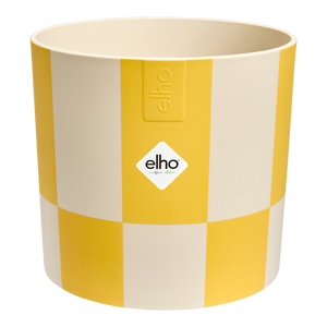Maceta Elho Blocks & Stripes amarilla