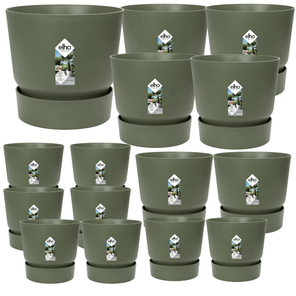 15x Pot elho Greenville green (8x D14x13, 2x D24xH23, 4x D30xH28, 1x D47xH44)
