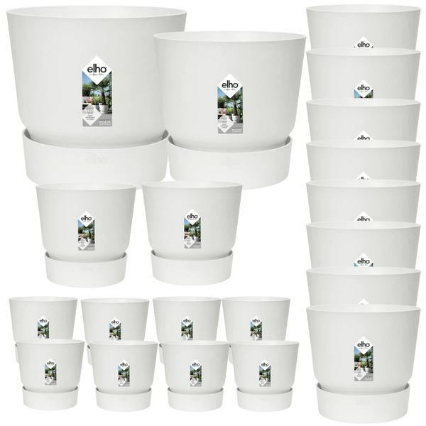 20x Pot elho Greenville wit (8x D14x13, 2x D24xH23, 8x D30xH28, 1x D39xH37, 1x D47xH44)